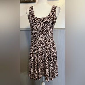 Free People Leopard Sleeveless Mini Dress / XS / Safari / Skater / Mobwife